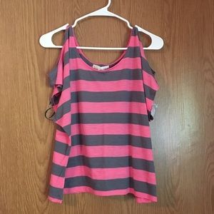 Striped Off Shoulder Top